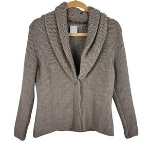 Poetry Taupe Shawl Collar Cardigan